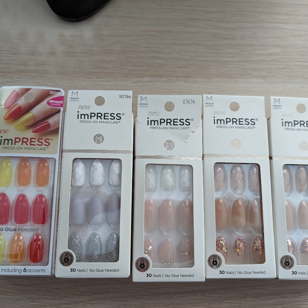NEW ImPRESS Press-on Manicure - Lot of 5